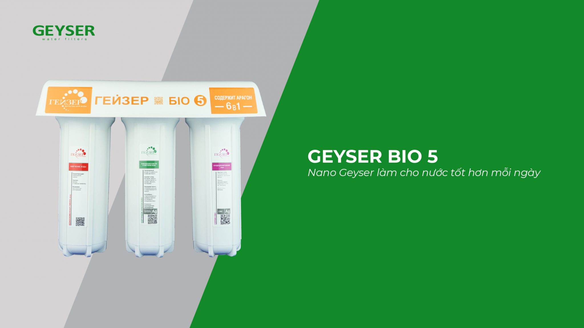 Máy lọc nước Nano Geyser BIO 5