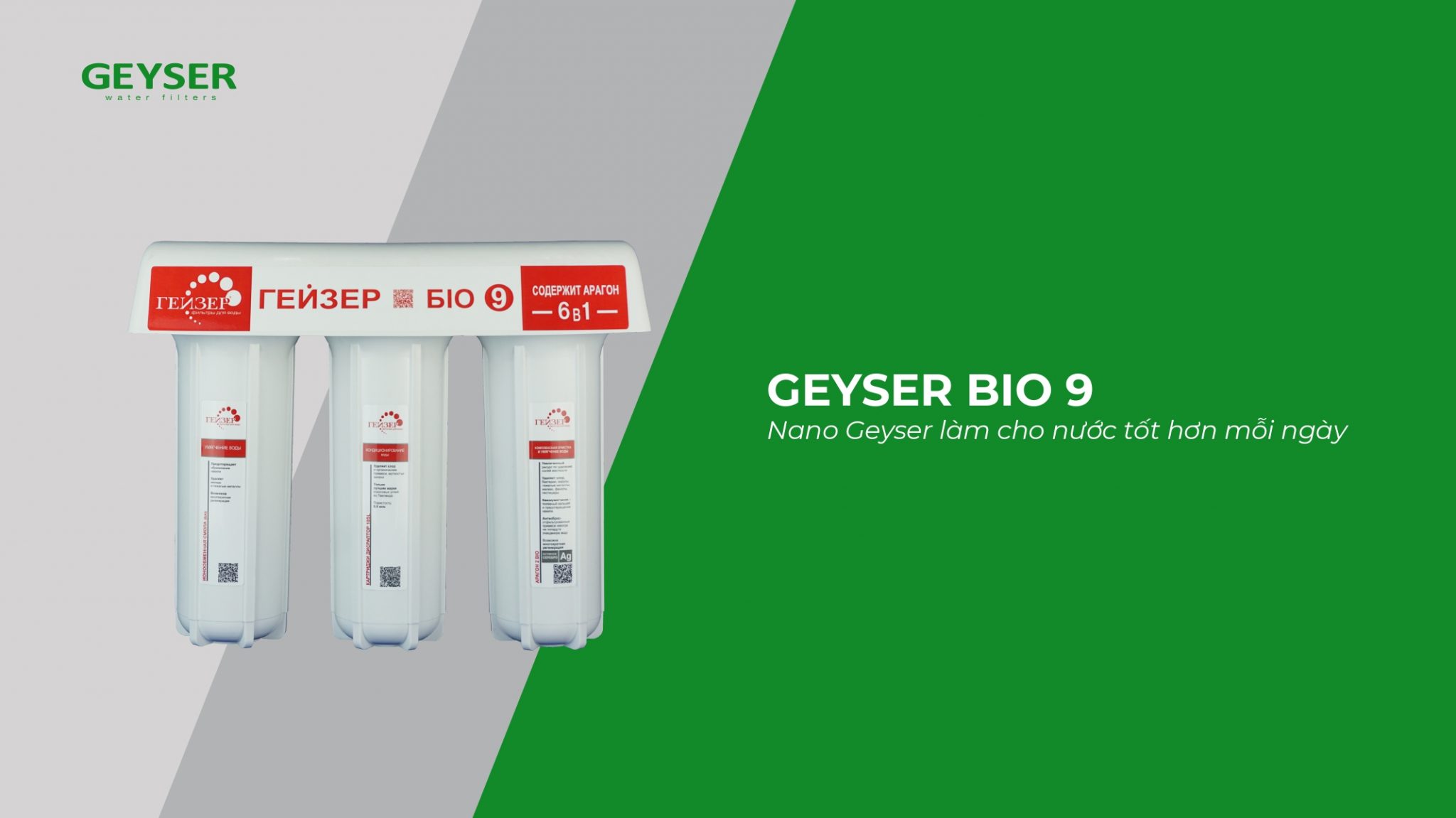 Máy lọc nước Nano Geyser Bio 9