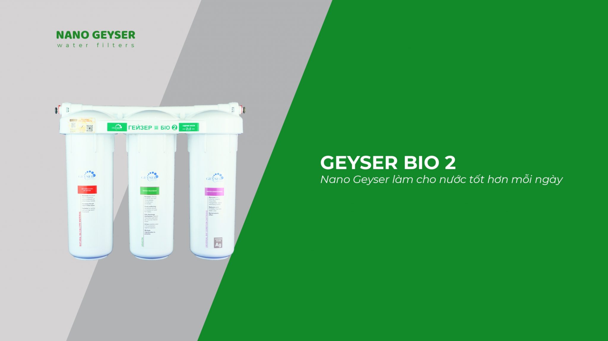 Máy lọc nước Nano Geyser BIO 2