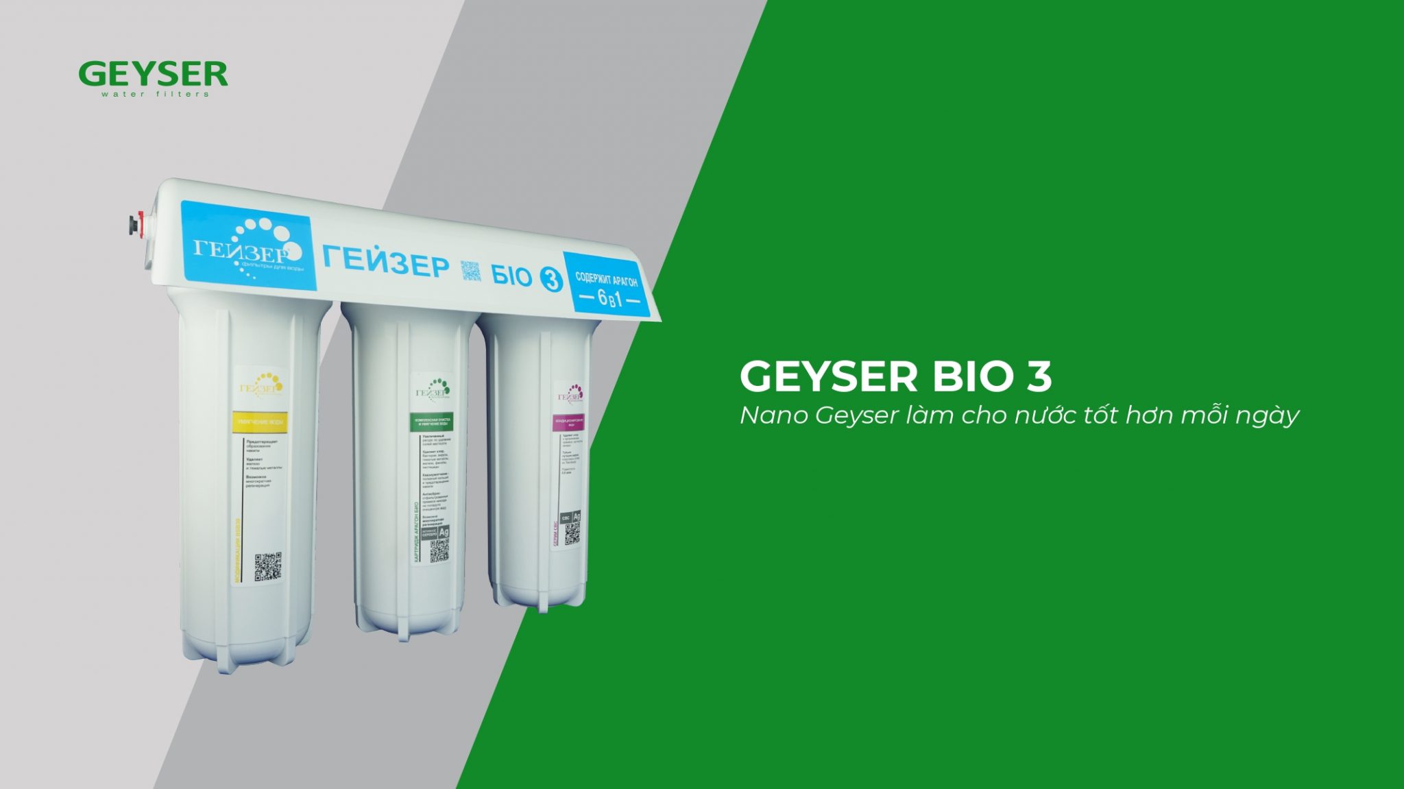 Máy lọc nước Nano Geyser BIO 3