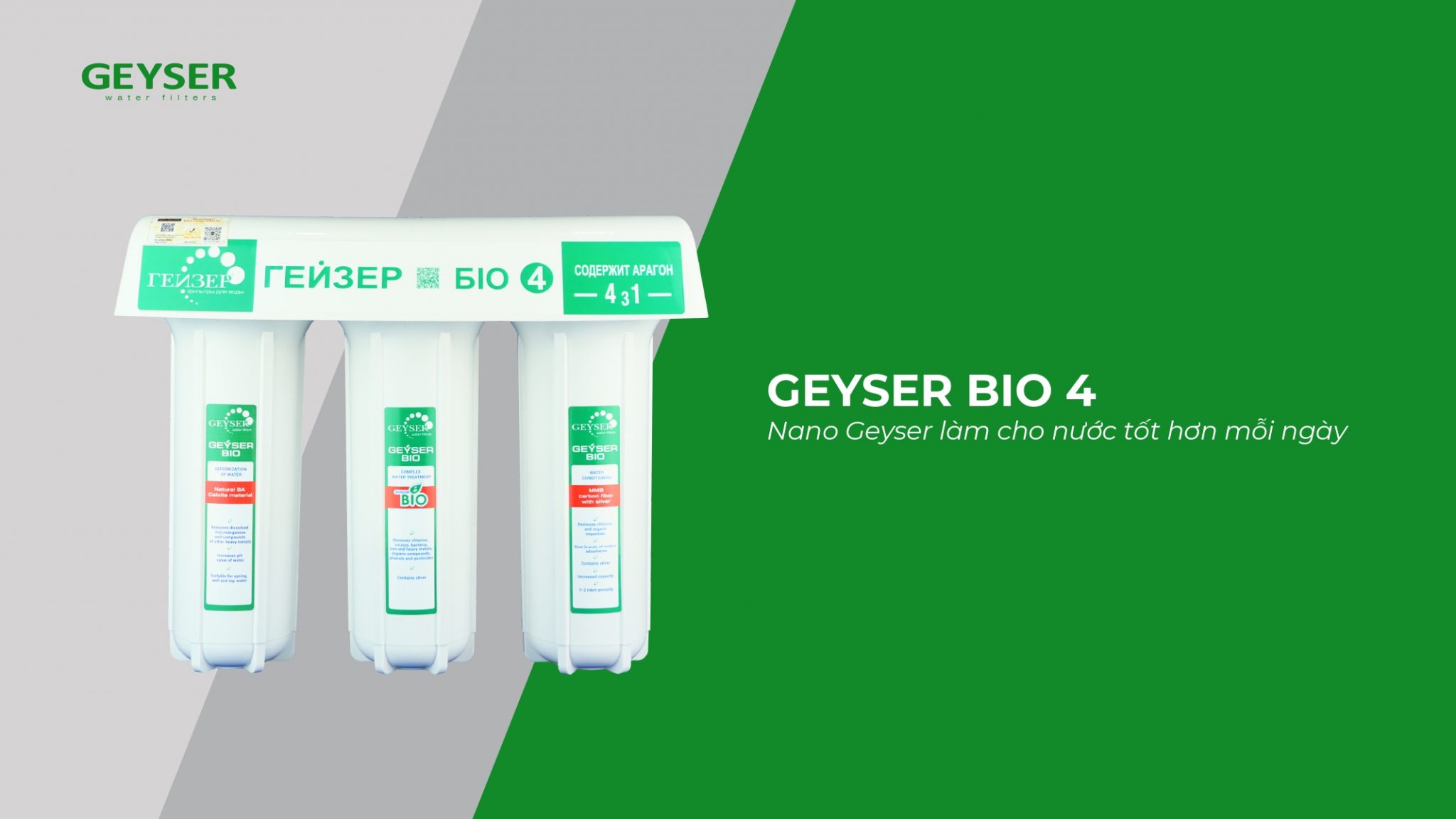 Máy lọc nước Nano Geyser BIO 4