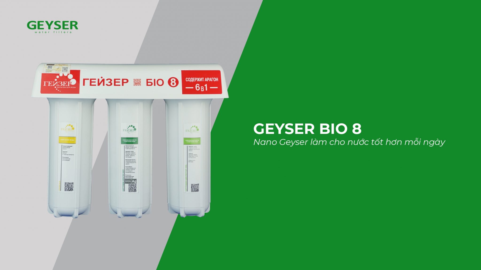 Máy lọc nước Nano Geyser BIO 8